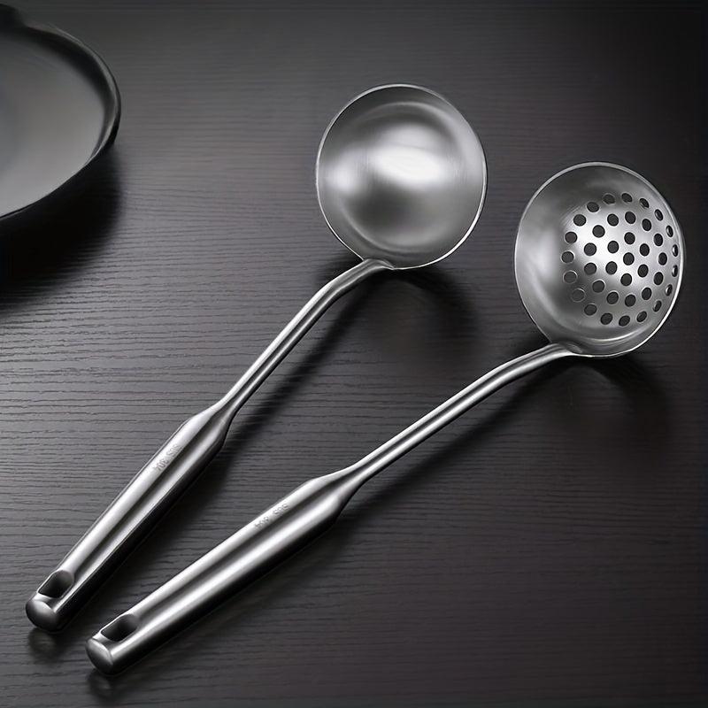 304 Stainless Steel Slotted Spoon Long Handle Tablespoons