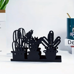 Cactus Iron Napkin Holder for Home and Office Decor