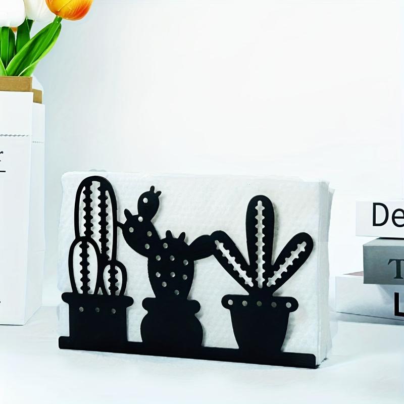 Cactus Iron Napkin Holder for Home and Office Decor