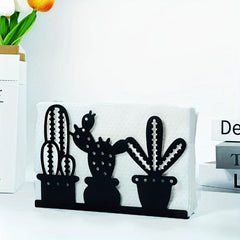 Cactus Iron Napkin Holder for Home and Office Decor