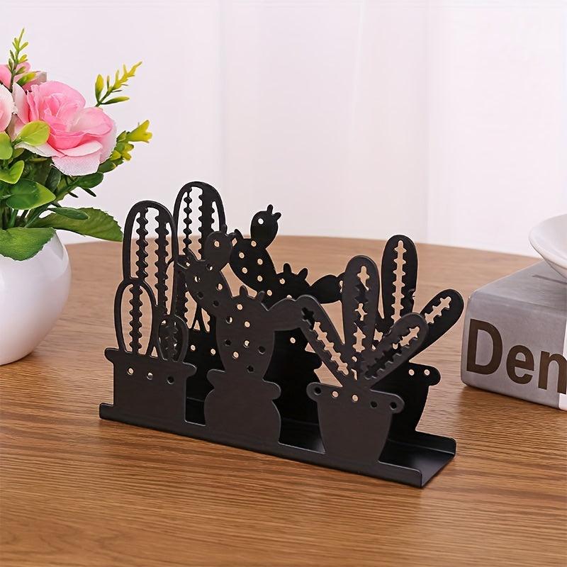 Cactus Iron Napkin Holder for Home and Office Decor