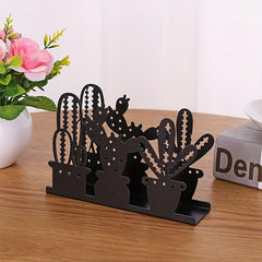 Cactus Iron Napkin Holder for Home and Office Decor