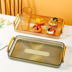 Rectangular Tray Double Handles Tea Cup Holder Home Decor