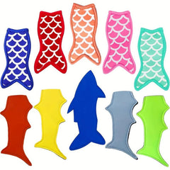 Mermaid & Shark Popsicle Holder Bags - Reusable Ice Pop Sleeves
