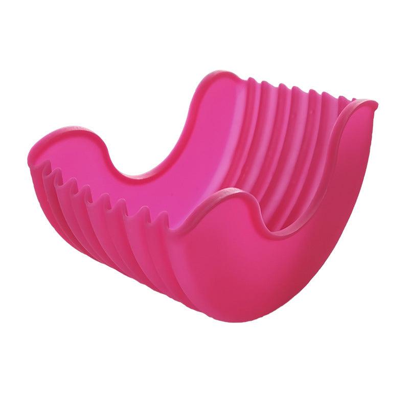 1pc Retractable Burger Holder Silicone Hamburger Clip Anti-fall Fixing Box