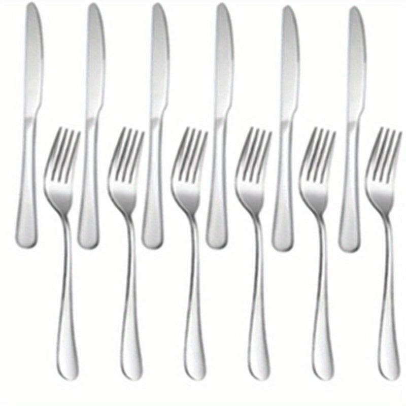12pcs Stainless Steel Salad Fruit Fork Modern Tableware