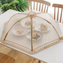 Food Cover Umbrella Shaped Dust proof Foldable Cover 70x30cm