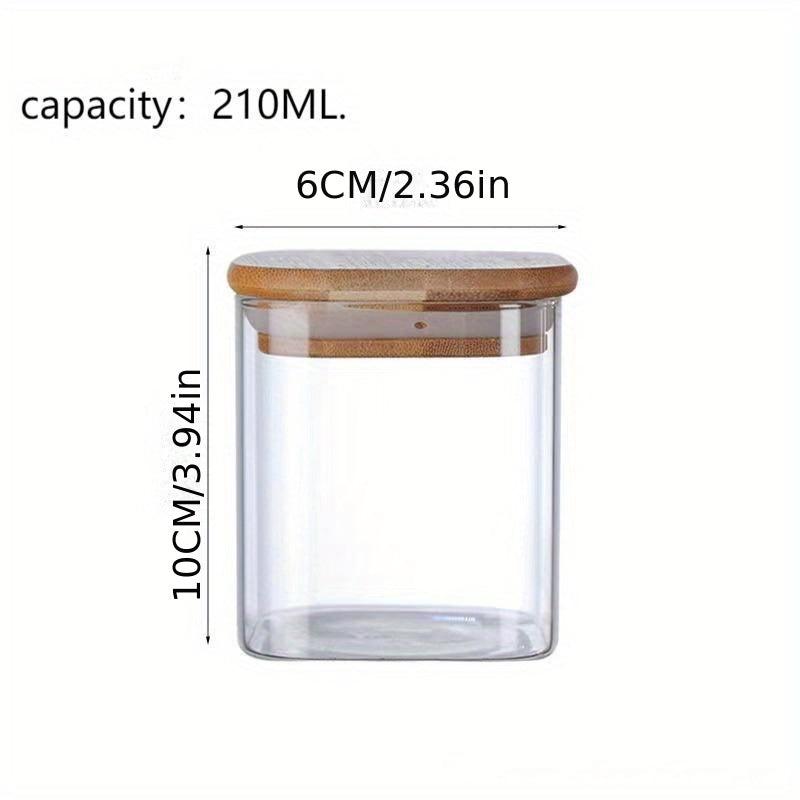 3pcs Set Wooden Lid Seasoning Jars - Kitchen Food Airtight Jars