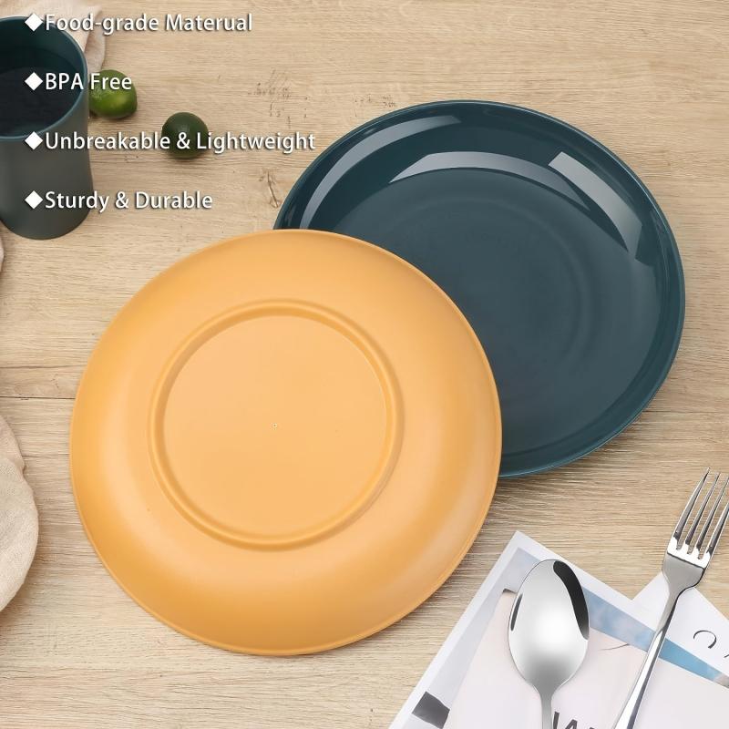 APEO 6pcs 10 inch Dinner Plates Set Spaghetti Dish Steak Dish