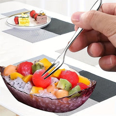 12pcs Stainless Steel Cocktail Forks Mini Salad Fruit Cake Tasting Fork