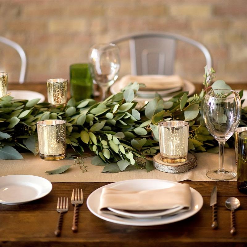 Speckled Golden Glass Candle Holders for Events and Table Decor