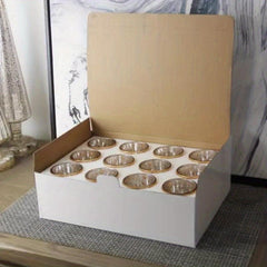 Speckled Golden Glass Candle Holders for Events and Table Decor