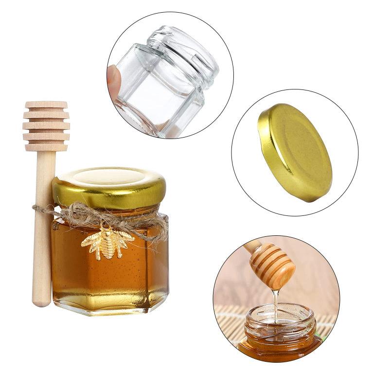 Mini Glass Honey Jars for Party Favors