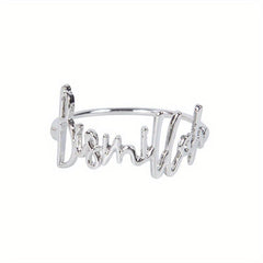 6pcs Letter Napkin Ring Napkin Buckle Napkin Holder for Table Decor