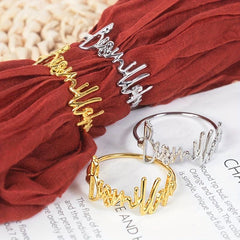 6pcs Letter Napkin Ring Napkin Buckle Napkin Holder for Table Decor