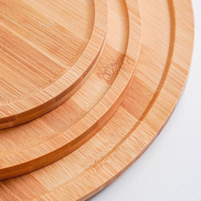 Round Wood Tray For Serving Food Snacks Drinks Sushi Steak Pizza