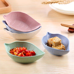 12pcs Leaf Shaped Sauce Dish Seasoning Plate for Sushi Dipping Bowls