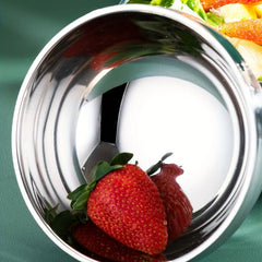 1pc Stainless Steel Anti-scald Bowl Household Rice Soup Serving Salad Mixing Bow