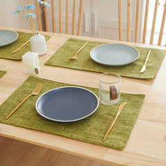 Linen Placemat Woven Table Mat Waterproof Anti-skid Heat Insulation Pad