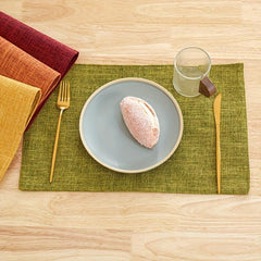 Linen Placemat Woven Table Mat Waterproof Anti-skid Heat Insulation Pad