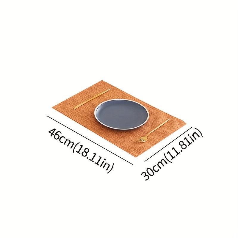 Linen Placemat Woven Table Mat Waterproof Anti-skid Heat Insulation Pad