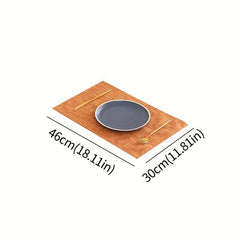 Linen Placemat Woven Table Mat Waterproof Anti-skid Heat Insulation Pad
