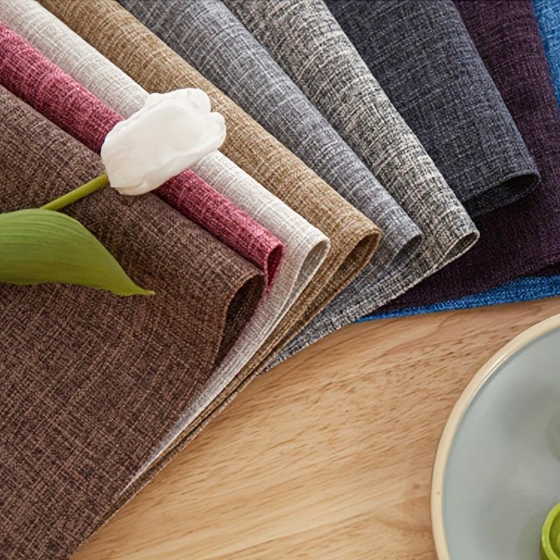 Linen Placemat Woven Table Mat Waterproof Anti-skid Heat Insulation Pad