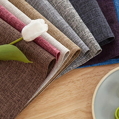 Linen Placemat Woven Table Mat Waterproof Anti-skid Heat Insulation Pad