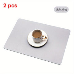 Waterproof Placemats Set of 2 Heat Stain Scratch Resistant Non Slip Table Mat