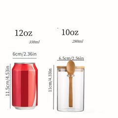 8-Piece Glass Jars with Airtight Lids for Food Storage