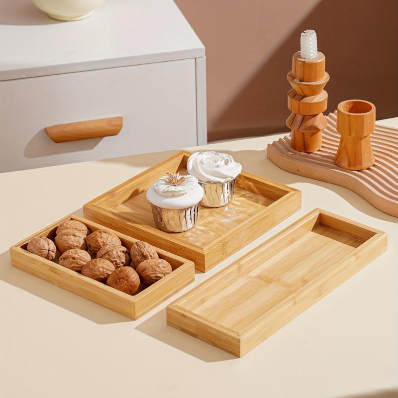 Bamboo Wood Serving Tray for Weddings & Parties
