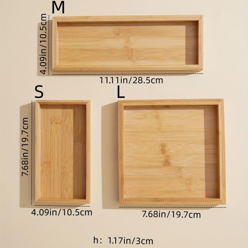 Bamboo Wood Serving Tray for Weddings & Parties