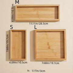 Bamboo Wood Serving Tray for Weddings & Parties