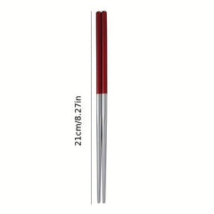 Stainless Steel 21 Square Chopsticks Household Restaurant Hotel Kitchen Supplies