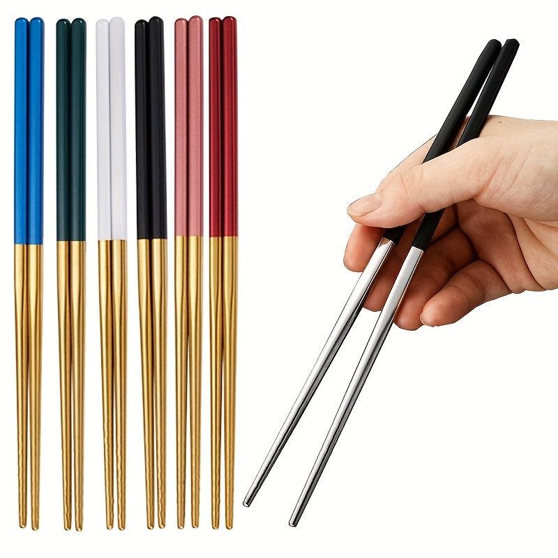 Stainless Steel 21 Square Chopsticks Household Restaurant Hotel Kitchen Supplies