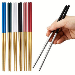 Stainless Steel 21 Square Chopsticks Household Restaurant Hotel Kitchen Supplies
