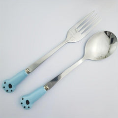 2pcs Cartoon Fruit Forks Ceramic Handle Stainless Steel Dessert Fork
