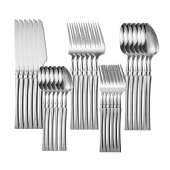 30pc Stainless Steel Flatware Set - Coffee Spoon, Salad Fork, Steak Dinner, Milk