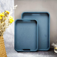 Bamboo Serving Trays With Handles for Food Breakfast Coffee