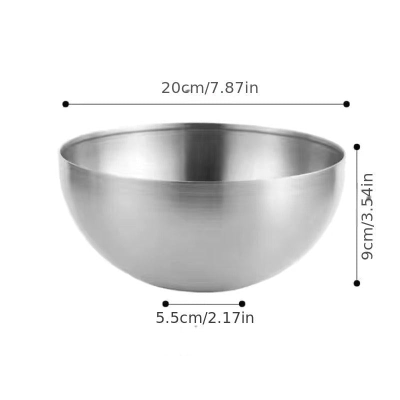 4pcs Stainless Steel Salad and Serving Bowl Set for Kitchen Mixing