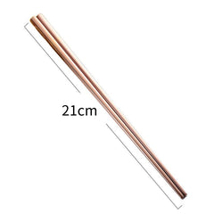 Stainless Steel Metal Chinese Tableware Square Half Square Chopsticks