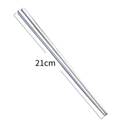 Stainless Steel Metal Chinese Tableware Square Half Square Chopsticks