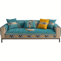 Soft Non Slip Corn Velvet Sofa Cover Protects Furniture from Wear and Tear