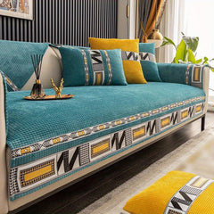 Soft Non Slip Corn Velvet Sofa Cover Protects Furniture from Wear and Tear