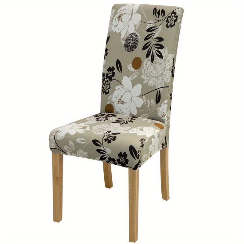 Elastic Printed Dining Chair Slipcover for Home Kitchen Dining Room