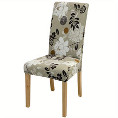 Elastic Printed Dining Chair Slipcover for Home Kitchen Dining Room