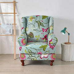 Printed Milk Silk Wing Chair Slipcover - Stylish & Durable