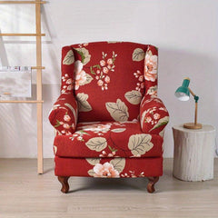Printed Milk Silk Wing Chair Slipcover - Stylish & Durable