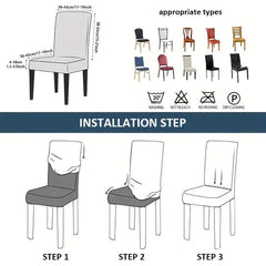 Stretchy Geometric Pattern Dining Chair Slipcover - Furniture Protection