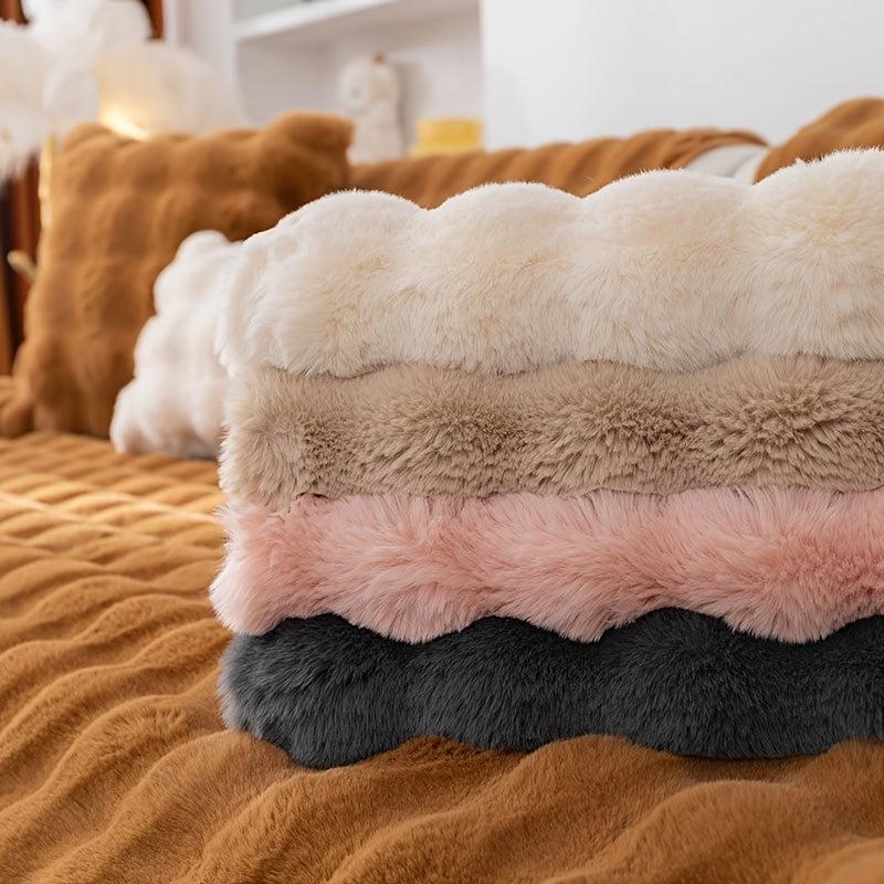 Thickened Rabbit Plush Sofa Slipcover Non-slip Four Seasons Universal Sofa Cover
